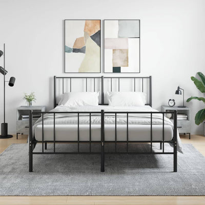 sengeborde 2 stk. 40x35x47,5 cm konstrueret træ betongrå