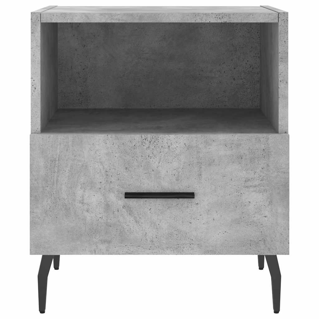 sengeborde 2 stk. 40x35x47,5 cm konstrueret træ betongrå
