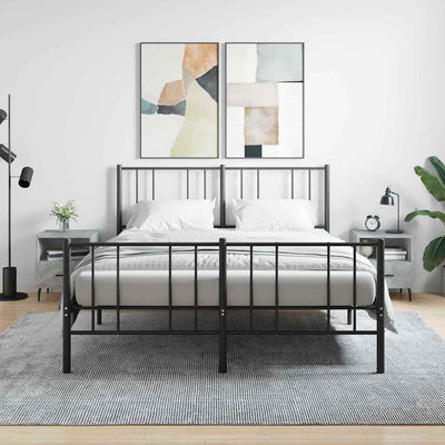 sengeborde 2 stk. 40x35x47,5 cm konstrueret træ betongrå
