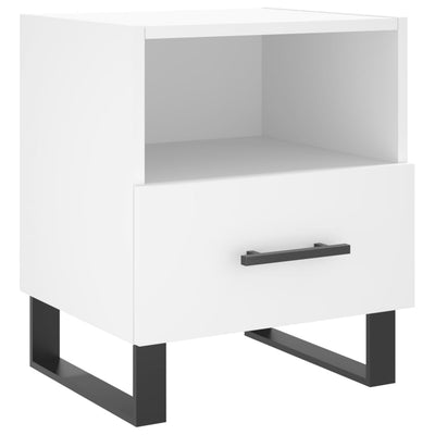 sengebord 40x35x47,5 cm konstrueret træ hvid