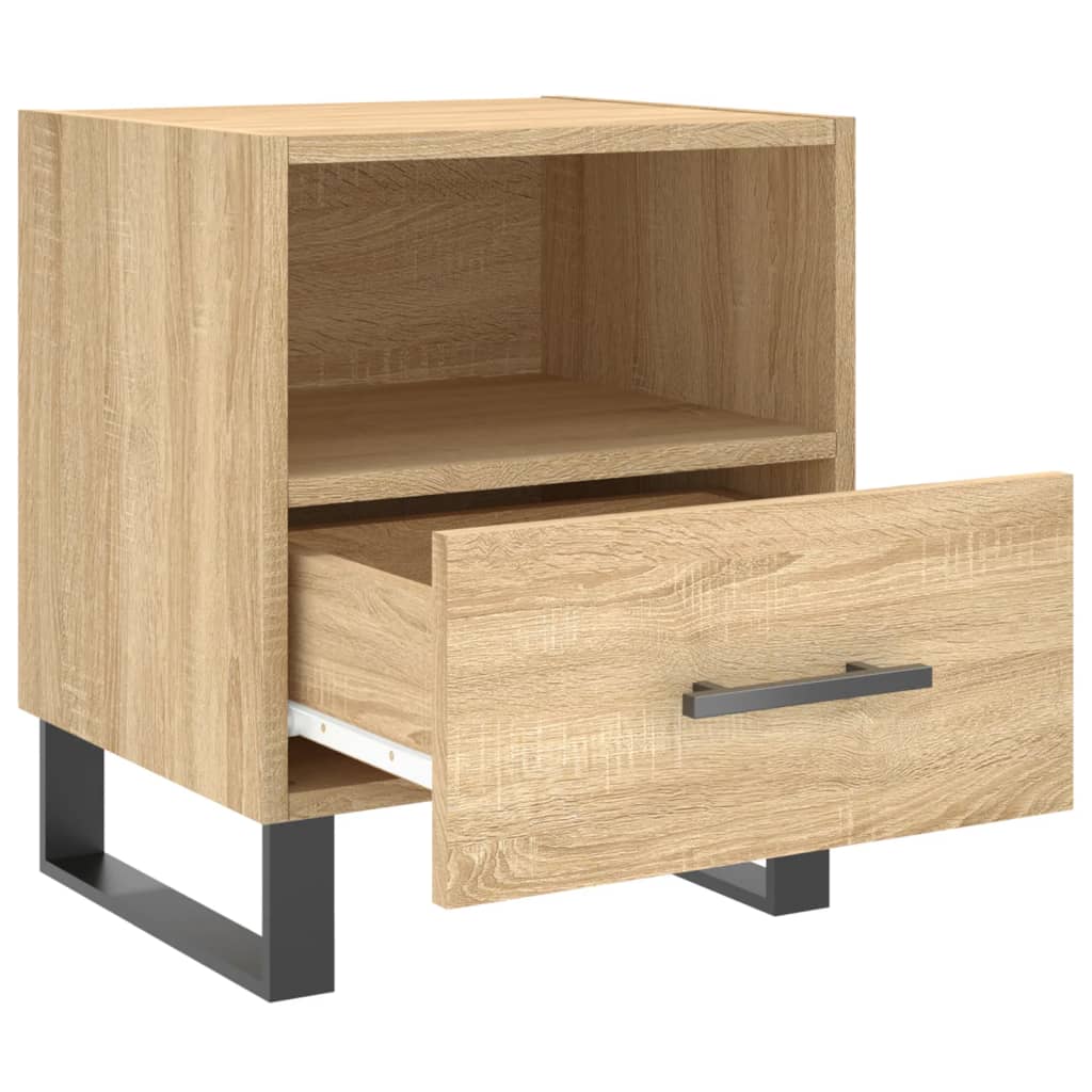 sengebord 40x35x47,5 cm konstrueret træ sonoma-eg