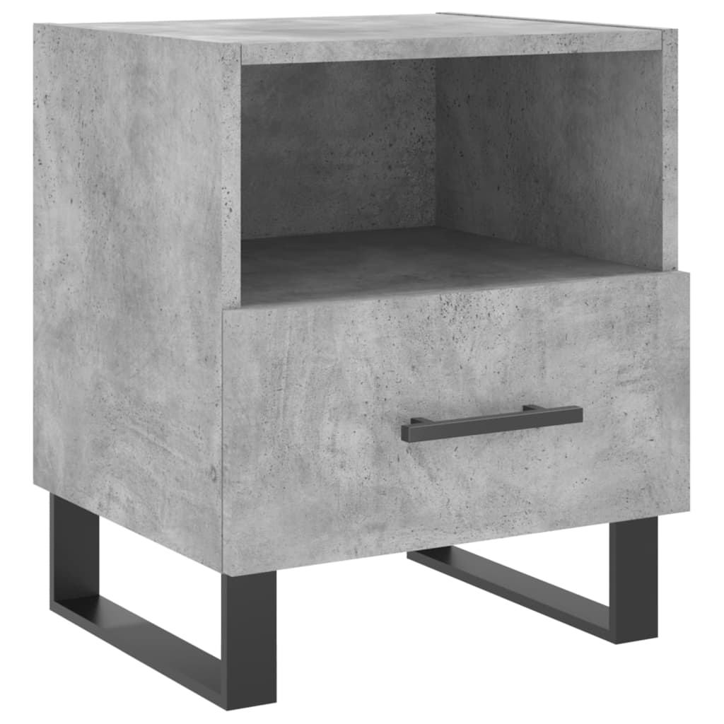 sengebord 40x35x47,5 cm konstrueret træ betongrå