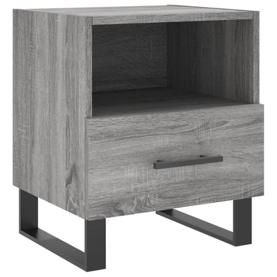 sengebord 40x35x47,5 cm konstrueret træ grå sonoma-eg