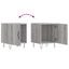 sengeborde 2 stk. 40x40x50 cm konstrueret træ grå sonoma-eg
