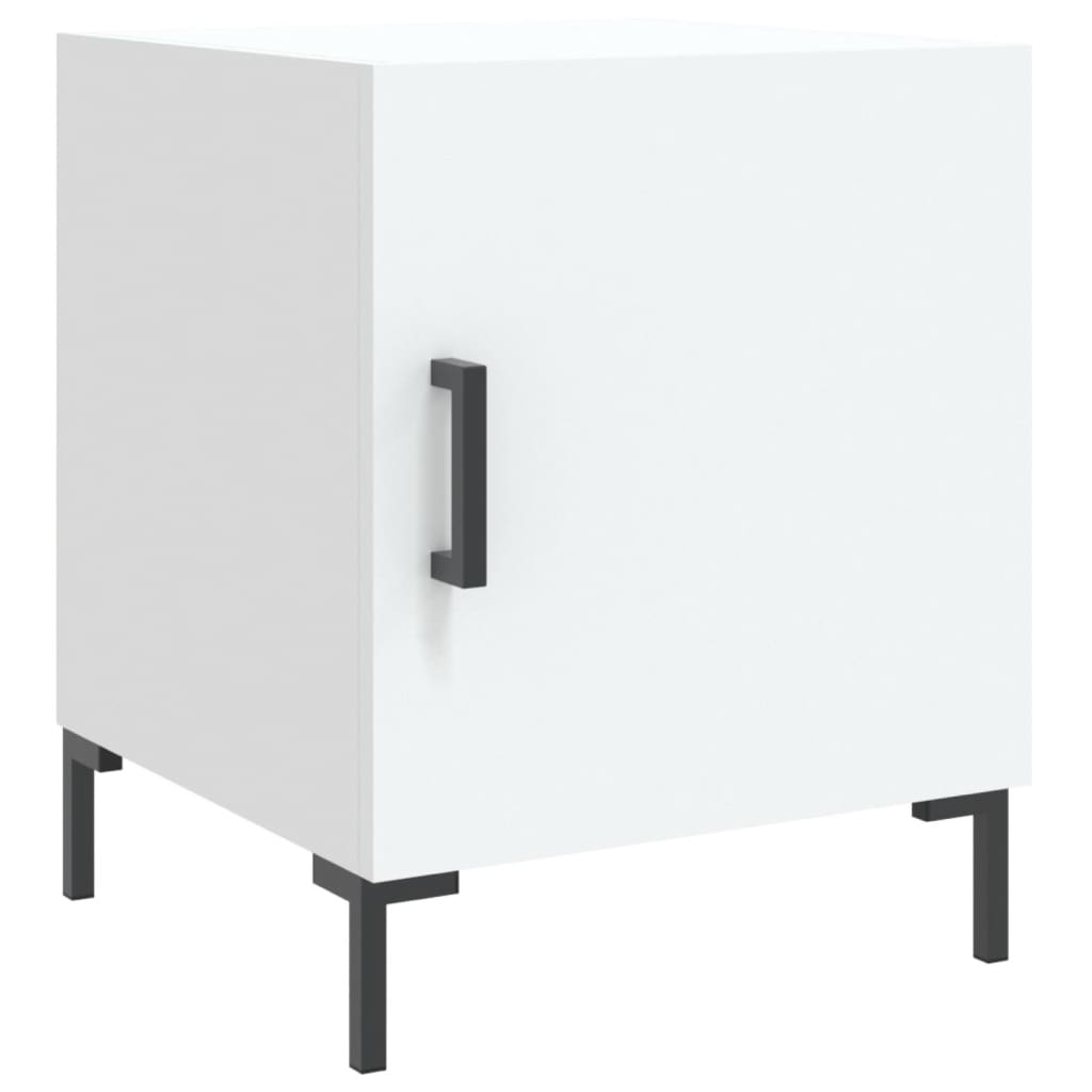 sengeborde 2 stk. 40x40x50 cm konstrueret træ hvid