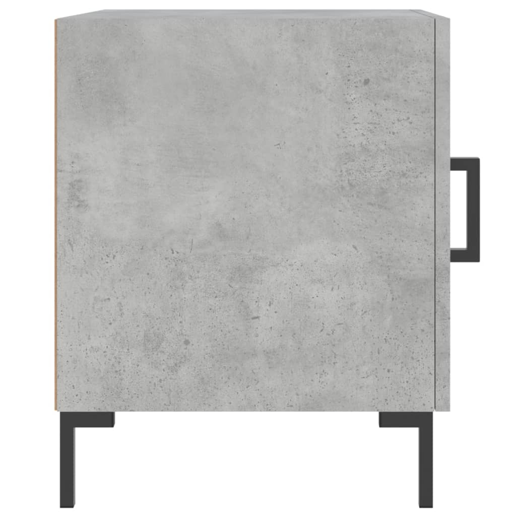 sengeborde 2 stk. 40x40x50 cm konstrueret træ betongrå