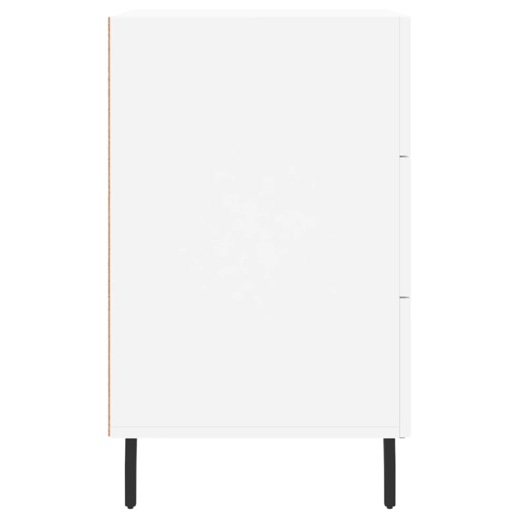 sengebord 40x40x66 cm konstrueret træ hvid