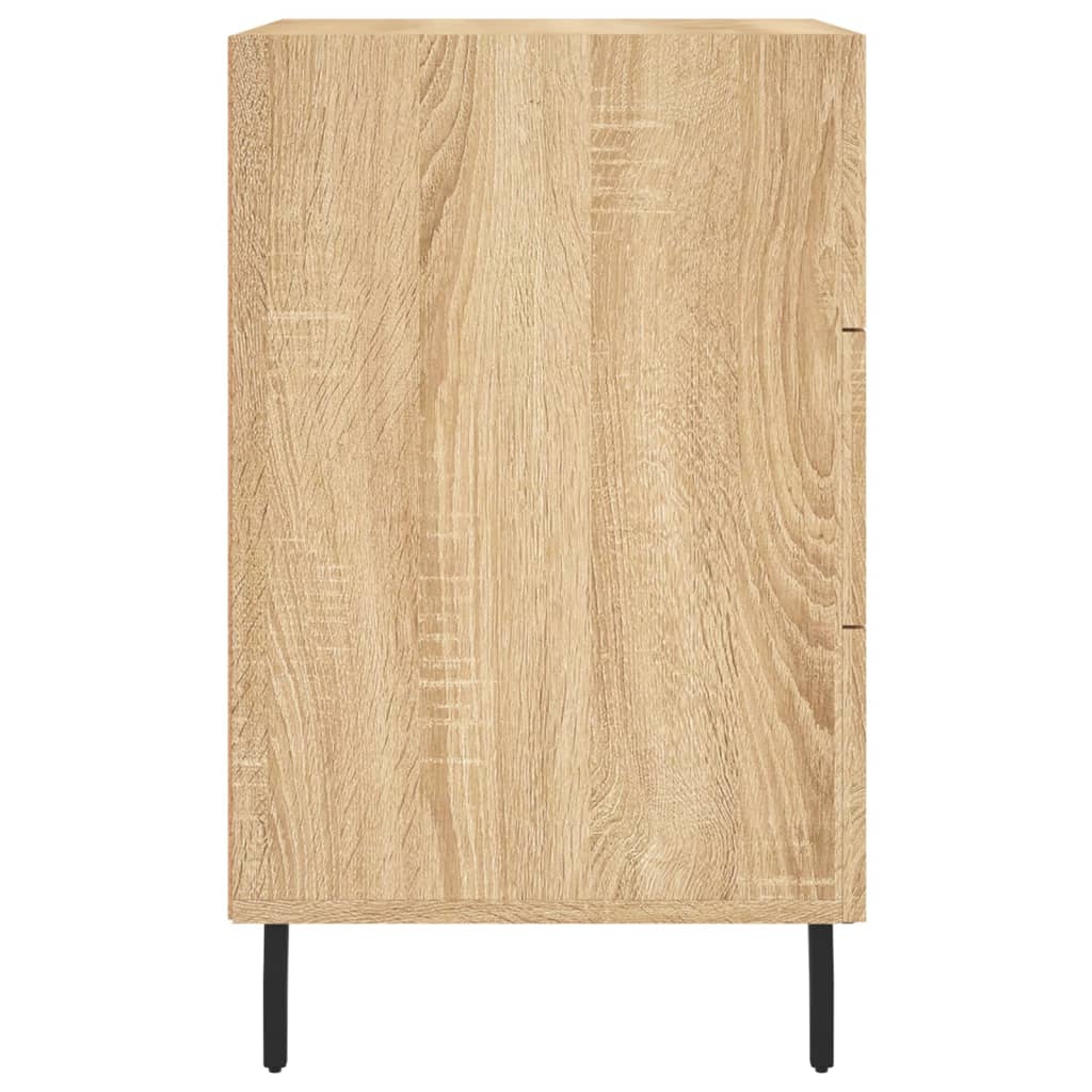 sengebord 40x40x66 cm konstrueret træ sonoma-eg