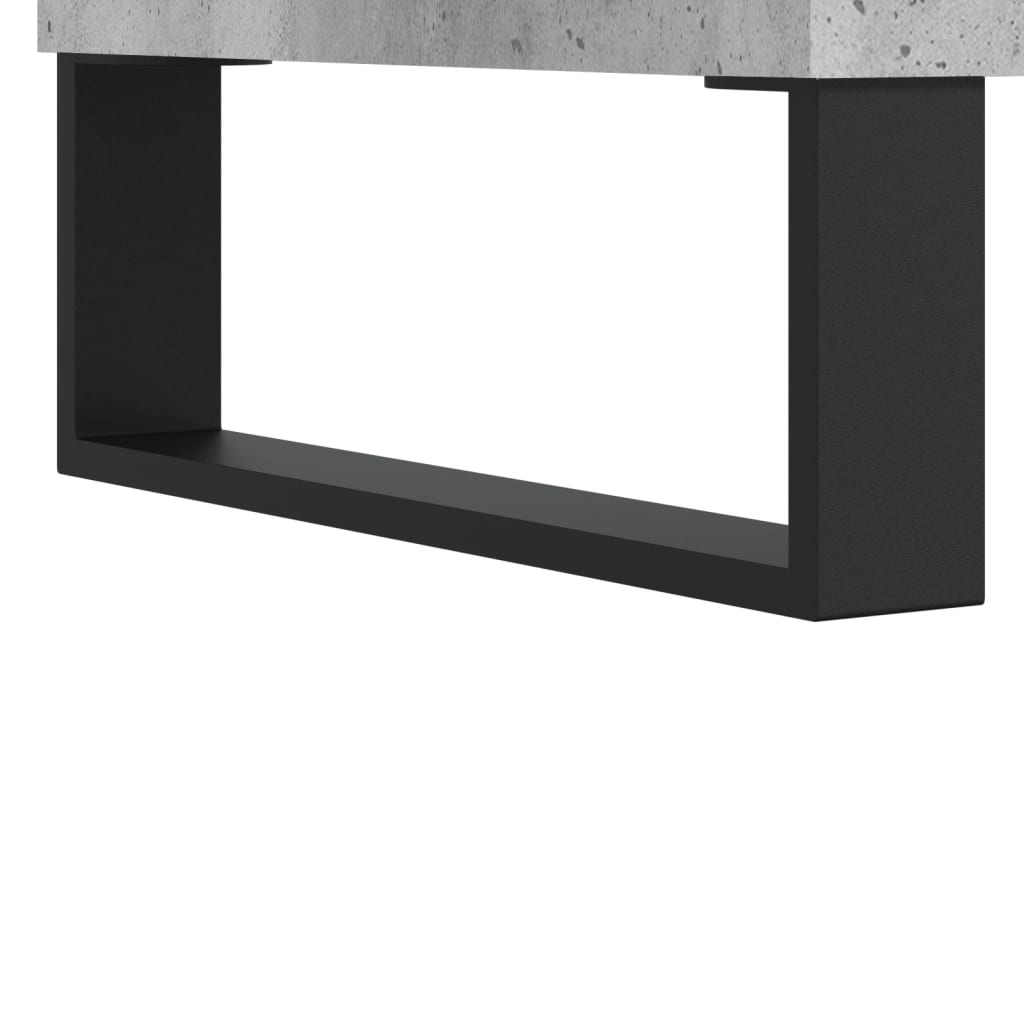 sengebord 40x40x66 cm konstrueret træ betongrå