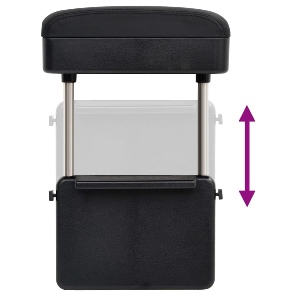 universelt armlæn til bil 23x8x(30-38) cm ABS sort
