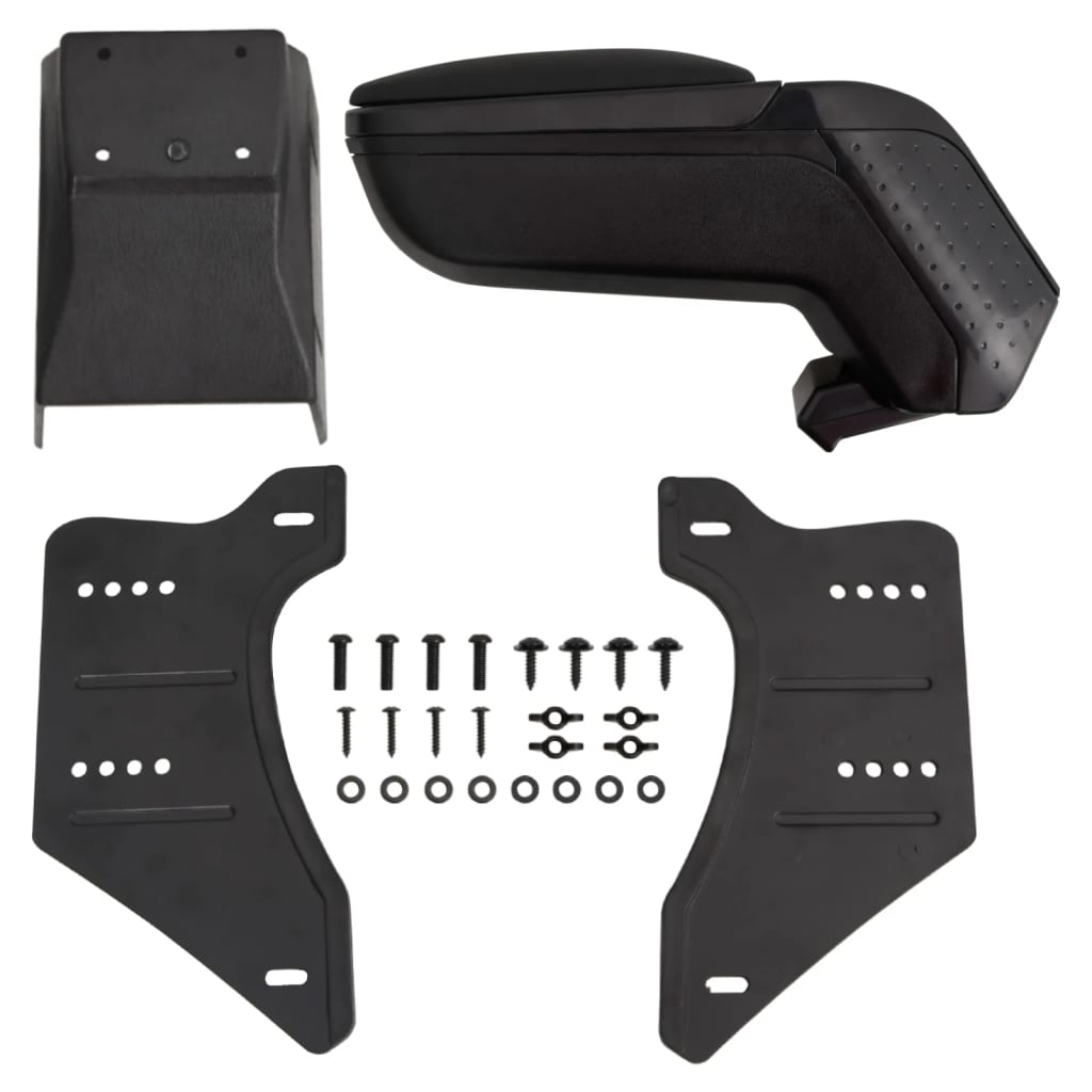 universelt armlæn til bil 13x33x(33-53) cm ABS sort