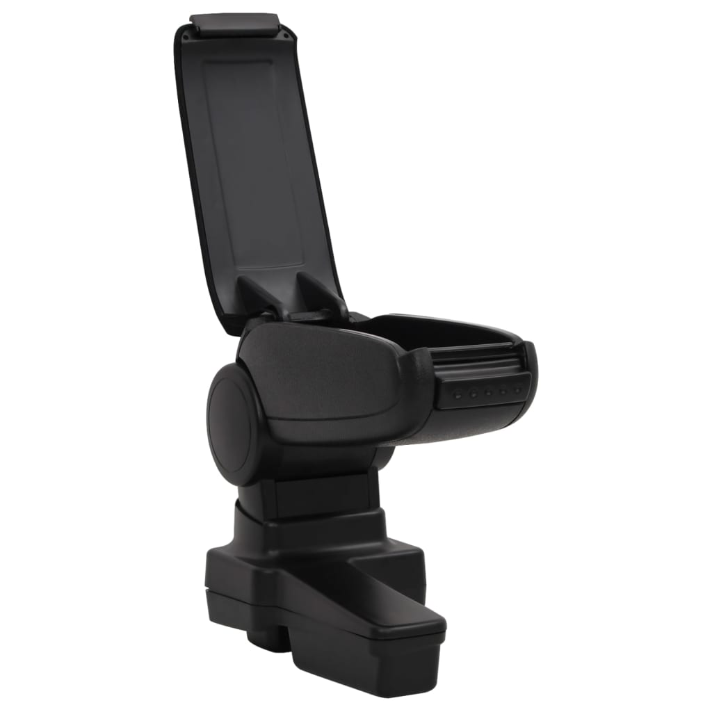 armlæn til bil 14,5x32x(27-46) cm ABS sort