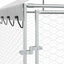udendørs hundegård med tag 2x2x2,5 m galvaniseret stål sølv