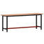 arbejdsbænk 220x55x81,5 cm massivt bøgetræ og metal