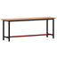 arbejdsbænk 220x55x81,5 cm massivt bøgetræ og metal