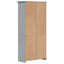 bogreol BODO 5 hylder 82x40x173 cm massivt fyrretræ grå