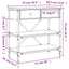 konsolbord 75x34,5x75 cm konstrueret træ sort