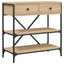 konsolbord 75x34,5x75 cm konstrueret træ sonoma-eg