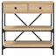 konsolbord 75x34,5x75 cm konstrueret træ sonoma-eg