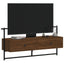 væghængt tv-bord 100,5x30x51 cm konstrueret træ brunt egetræ