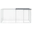 kyllingebur med tag antracit 203x98x90 cm galvaniseret stål