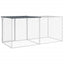 kyllingebur med tag antracit 203x98x90 cm galvaniseret stål