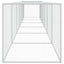 hønsehus med tag 603x98x90 cm galvaniseret stål lysegrå