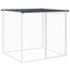 kyllingebur med tag antracit 203x98x90 cm galvaniseret stål