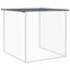 kyllingebur med tag antracit 203x98x90 cm galvaniseret stål