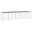 hønsebur med tag 403x98x90 cm galvaniseret stål antracitgrå