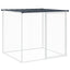 hønsebur med tag 803x98x90 cm galvaniseret stål antracitgrå