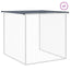hønsebur med tag 803x98x90 cm galvaniseret stål antracitgrå