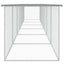 hønsebur med tag 603x98x90 cm galvaniseret stål lysegrå