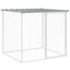 hønsebur med tag 803x98x90 cm galvaniseret stål lysegrå