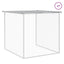 hønsebur med tag 803x98x90 cm galvaniseret stål lysegrå