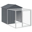 hønsehus med løbegård 117x813x123 cm galvaniseret stål antracit