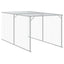 hønsehus med løbegård 117x609x123 cm galvaniseret stål lysegrå