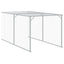 hønsehus med løbegård 117x1221x123 cm galvaniseret stål lysegrå