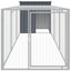 hønsehus med løbegård 110x405x110 cm galvaniseret stål antracit