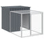 hønsehus med løbegård 110x609x110 cm galvaniseret stål antracit