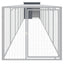 hønsehus med løbegård 110x813x110 cm galvaniseret stål antracit
