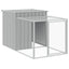 hønsehus med løbegård 110x609x110 cm galvaniseret stål lysegrå