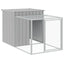 hønsehus med løbegård 110x813x110 cm galvaniseret stål lysegrå