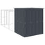 hønsehus med løbegård 165x455x181 cm galvaniseret stål antracit