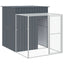 hønsehus med løbegård 165x455x181 cm galvaniseret stål antracit