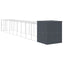 hønsehus m. løbegård 165x1067x181 cm galvaniseret stål antracit