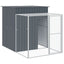 hønsehus m. løbegård 165x1067x181 cm galvaniseret stål antracit