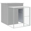 hønsehus med løbegård 165x1067x181 cm galvaniseret stål lysegrå