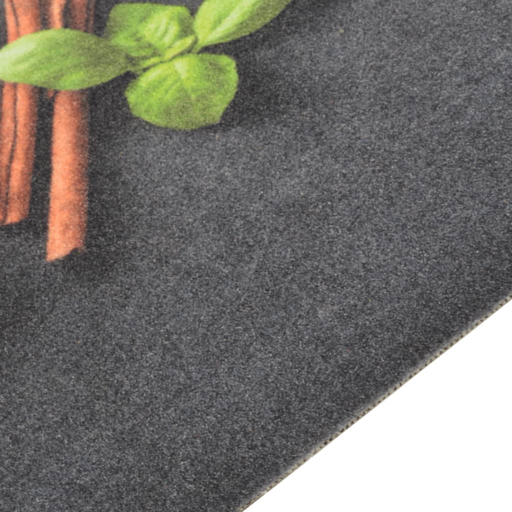 køkkentæppe 60x180 cm krydderidesign vaskbart velour