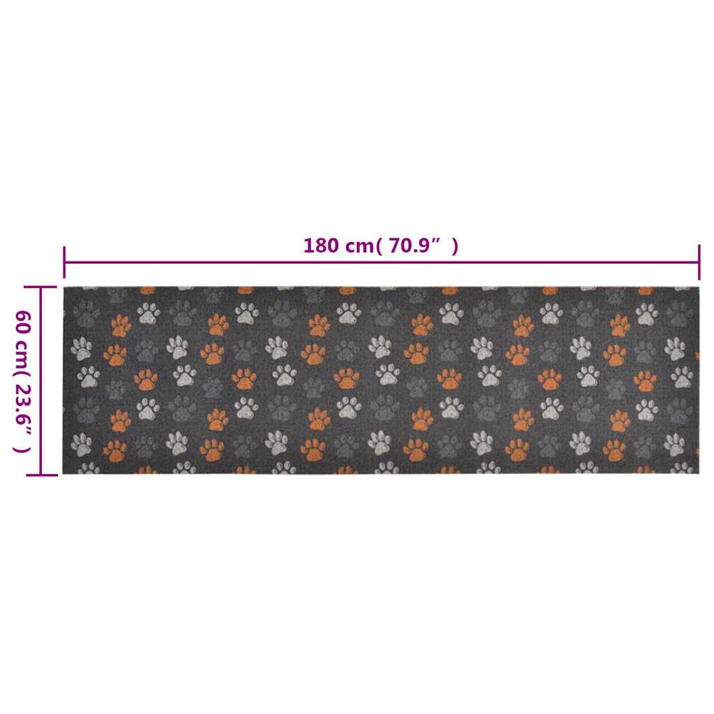 køkkentæppe 60x180 cm potedesign vaskbart velour